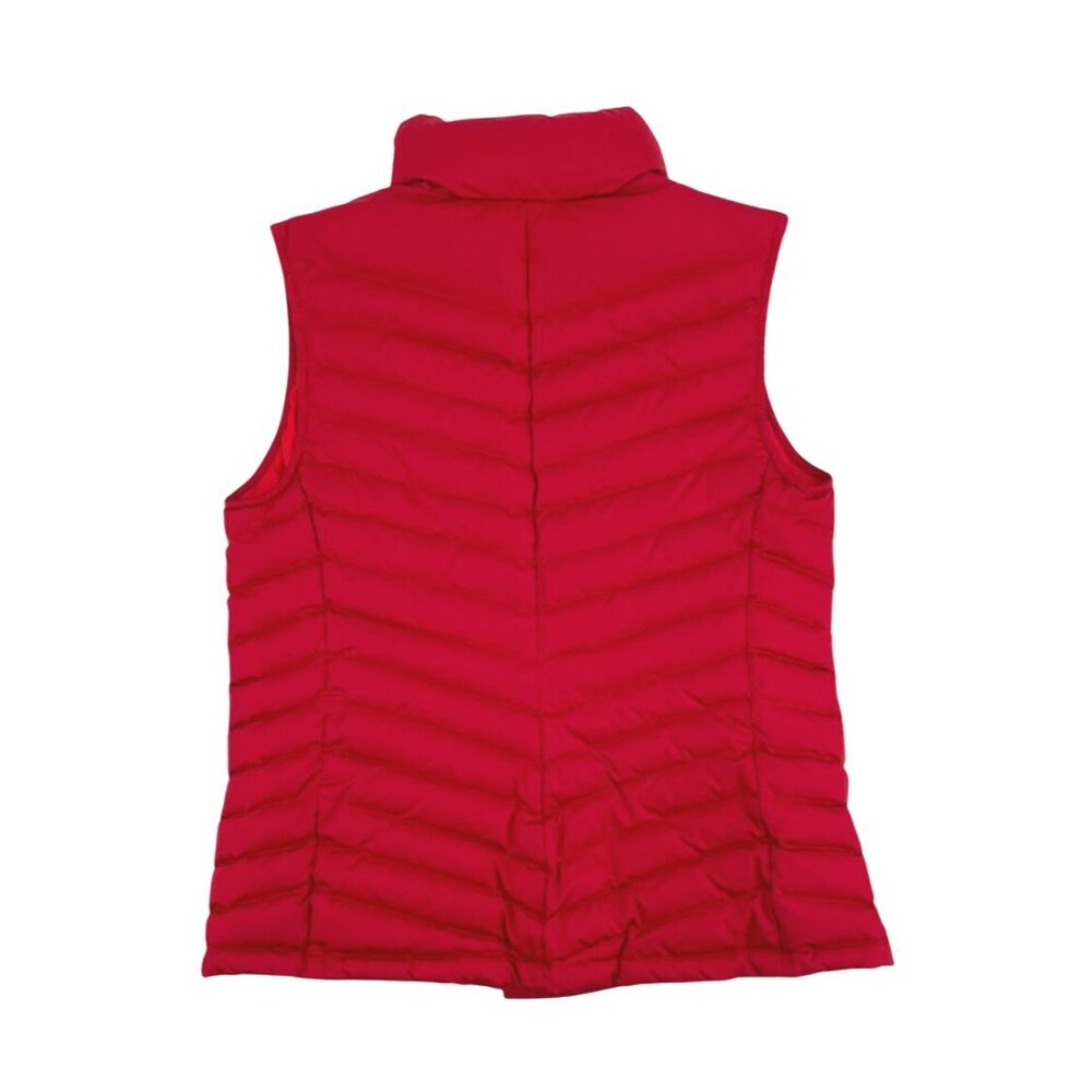 Talbots Womens Small Quilted Down FIll Puffer Vest Lightweight Red Zip Snap - Picture 2 of 7